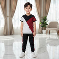 Mahron Black & White Panel Kids Tracksuit