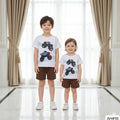 BROWN TRUCK OFF ROAD KIDS SHORT SET
