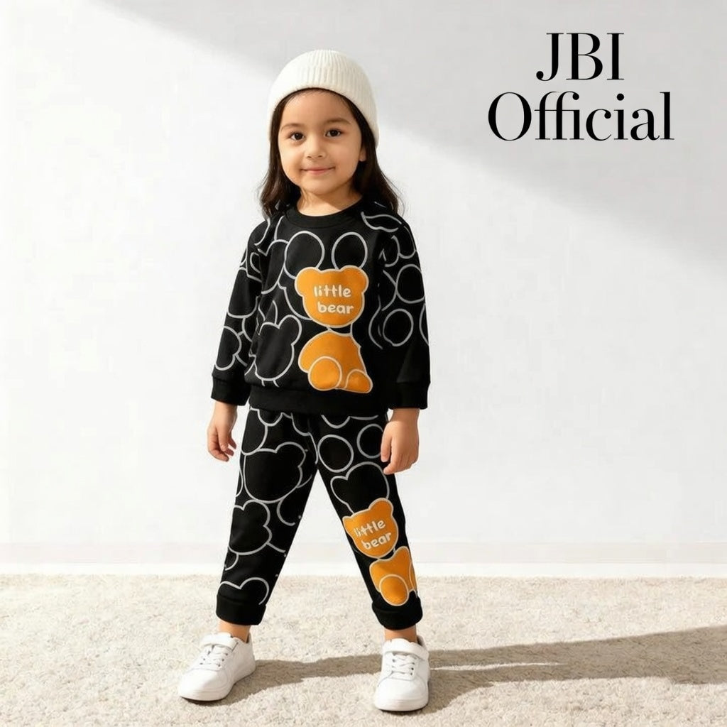 LITTLE BEAR BLACK WINTER PANEL TRACKSUIT