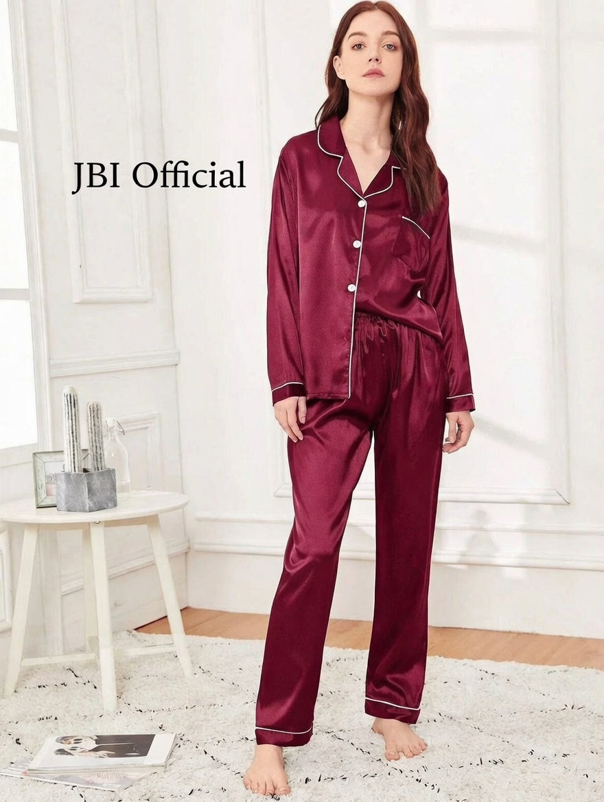 Silk Comfy Nightsuit For Women - Silk Nightwear
