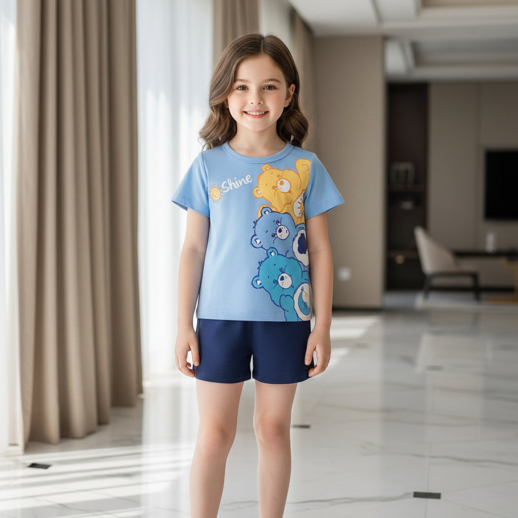 Blue Care Bear Kids Short