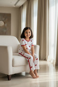 White Cheery Printed Kids Wear