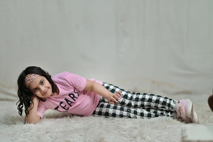 Pink Tears Printed PJ Kids Wears