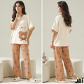 My Bear Printed Night Suit For Women PJ Set
