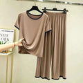 Neavy Blue  Neck Brown Longwear  PJ Set Artical #1003