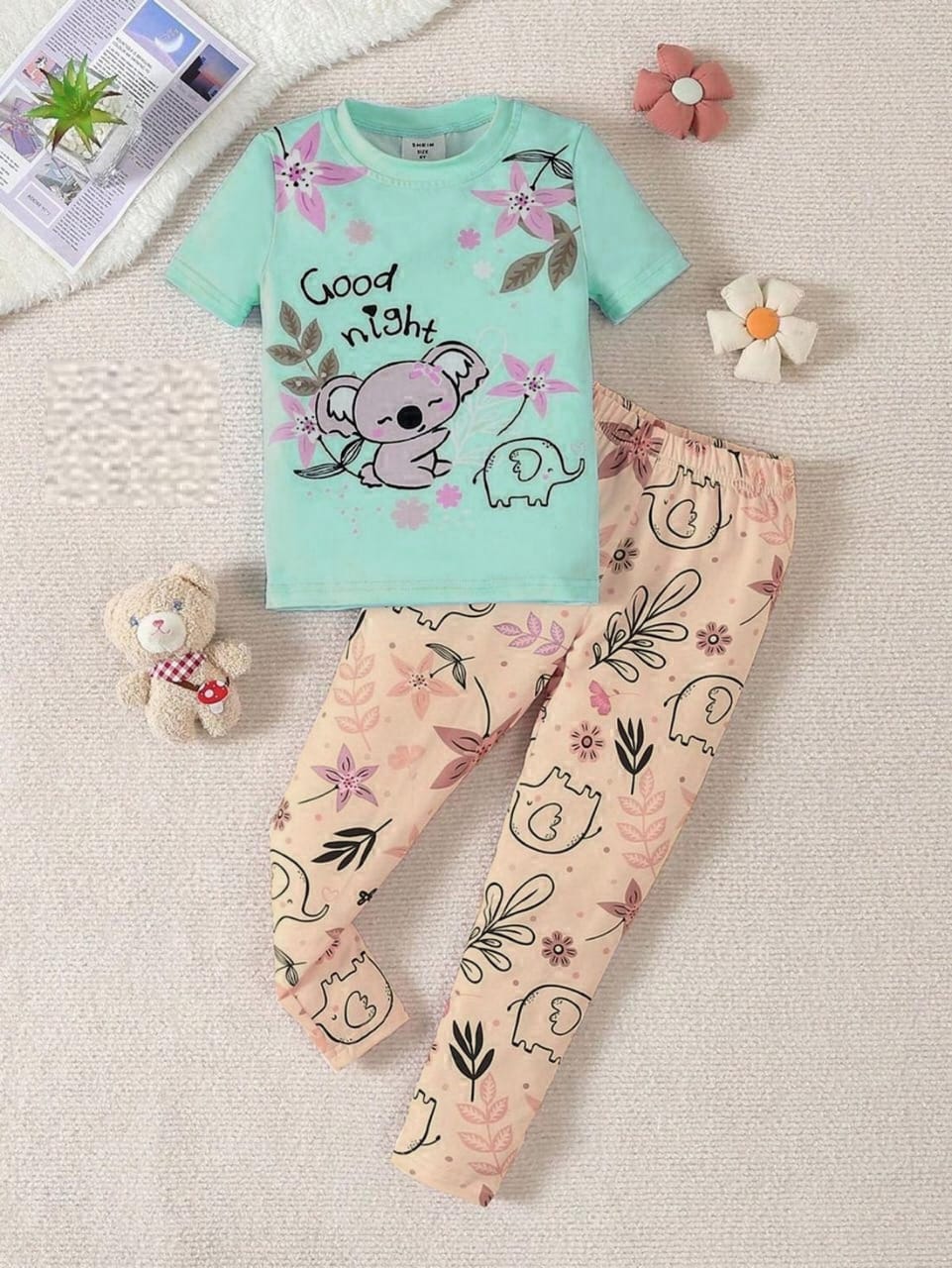 GOOD NIGHT BABY BLUE PRINTED KIDS WEAR