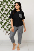 BLACK CHECK POCKET PJ SET Sleepwear