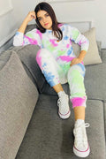 TIE & DYE TRACKSUIT SWEATSHIRT & TOUSER FOR WINTER