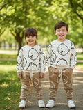 WHITE BEAR PRINTED KIDS WINTER TRACKSUIT