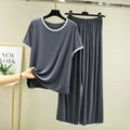 White Neck Grey Longwear PJ Set Artical #1003