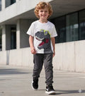 Gray Boys Casual Dino Style Suit