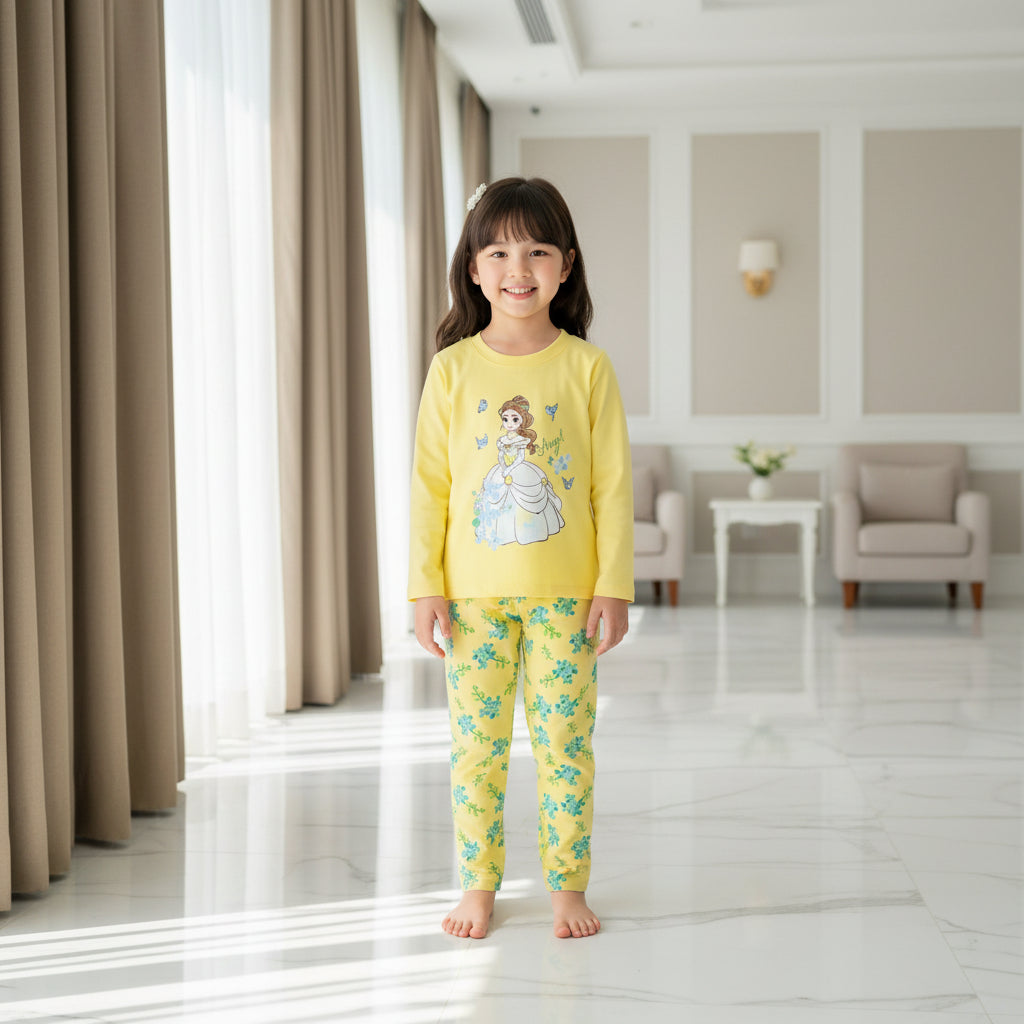 Yellow Doll Prienses Printed Kids Wear