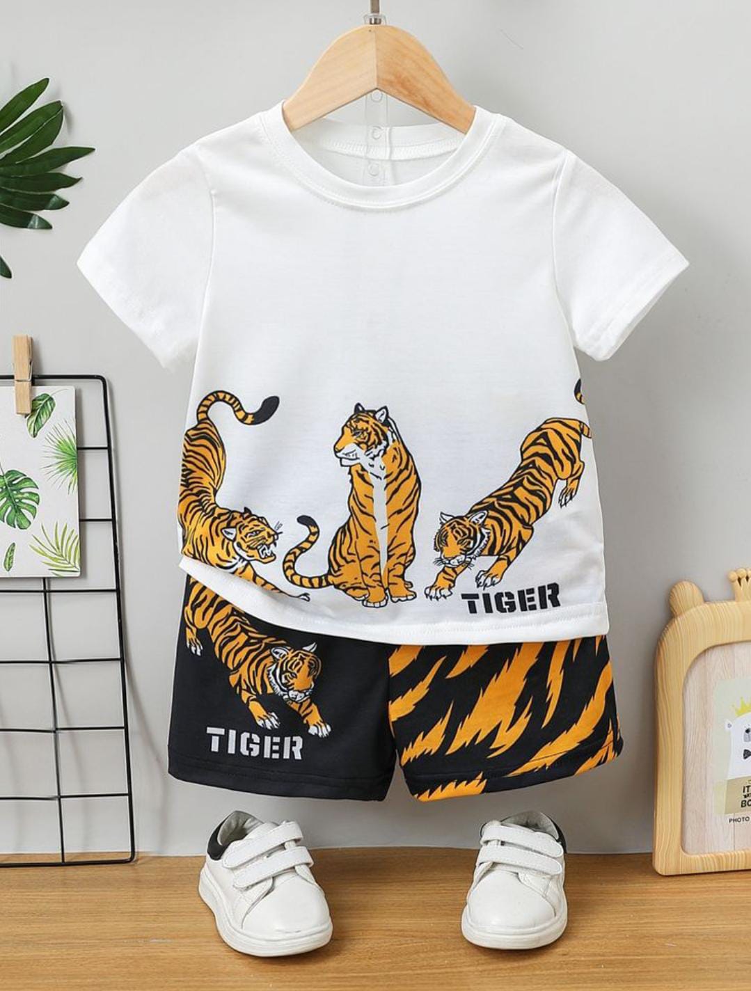 White Tiger Kids Short Sleeveless