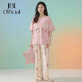 Pink Be Happy Bear Printed PJ Sets