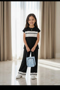 Kids Black Stripe Co-Ord Outfit Set