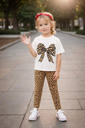 Leopard Bow Kids Wear