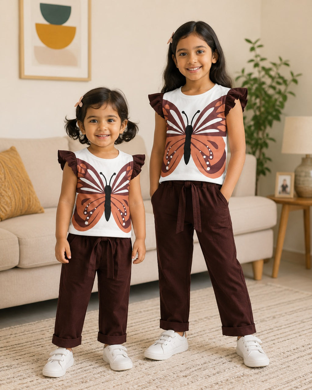 Brown Fairy Wings Kids Pajama Set