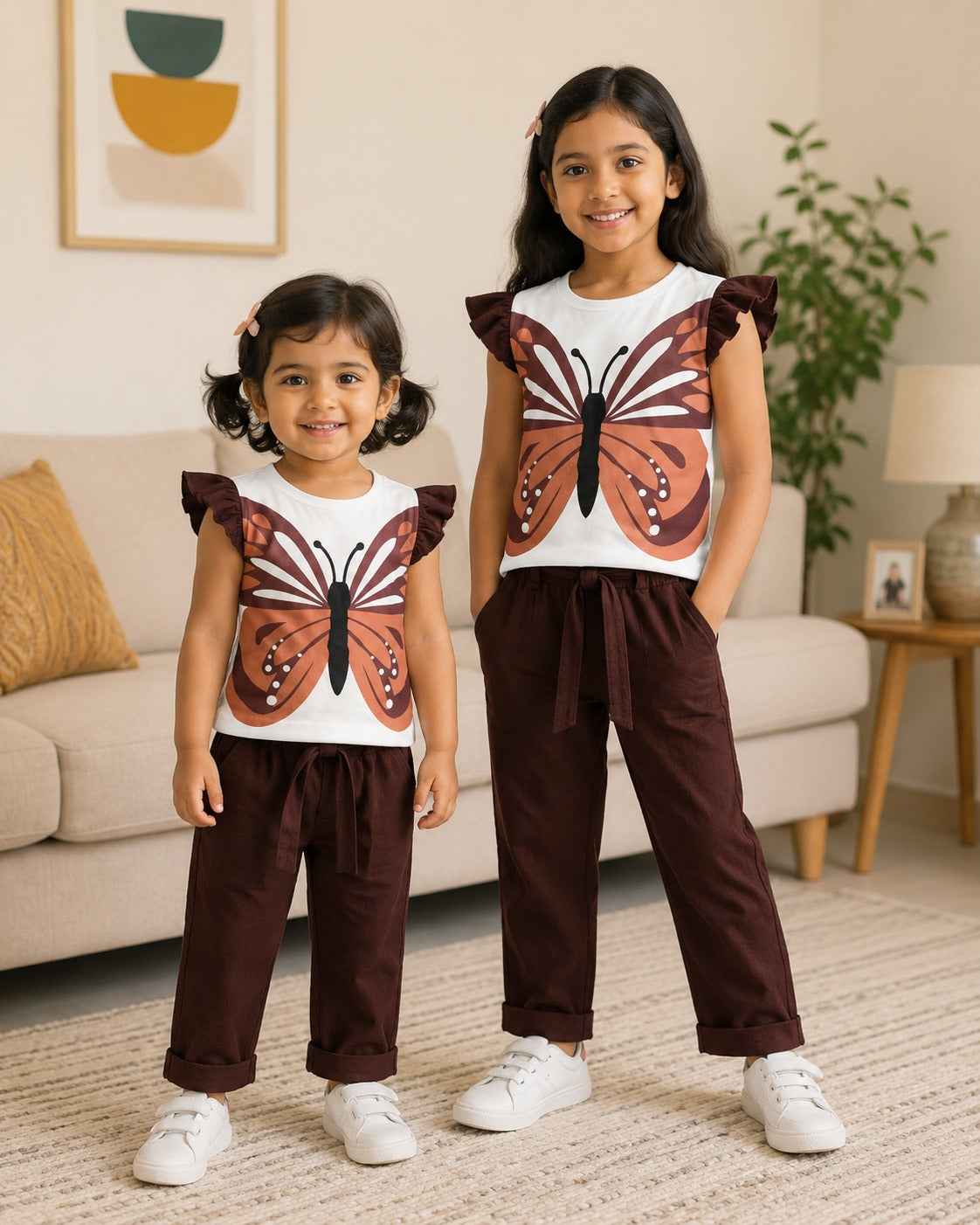 Brown Fairy Wings Kids Pajama Set