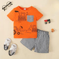 Orange Black & White Pocket Kids Short