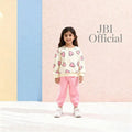 Cute Hearts Printed Girls 2-Piece Winter Tracksuit – Soft Fleece Set