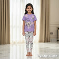 GOOD NIGHT BABY PURPEL PRINTED KIDS WEAR
