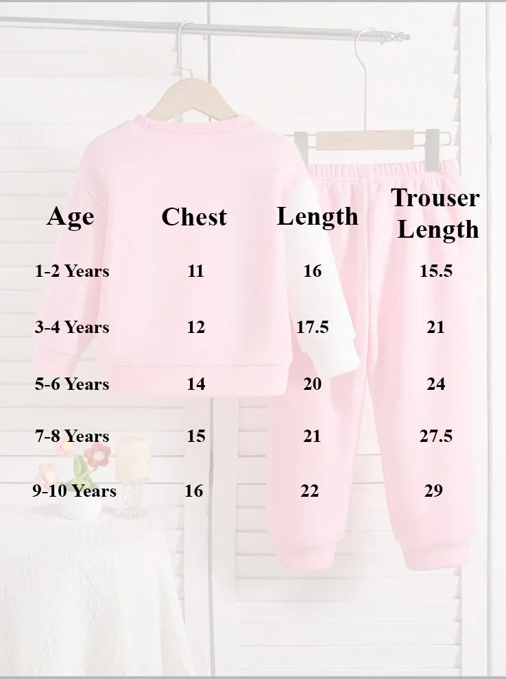 Vibrant Floral Print Kids' Sweatshirt & Trouser